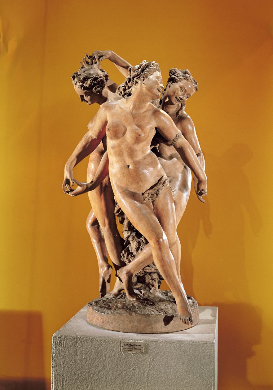 Trzy Gracje (terakota) autorstwa Jean Baptiste Carpeaux