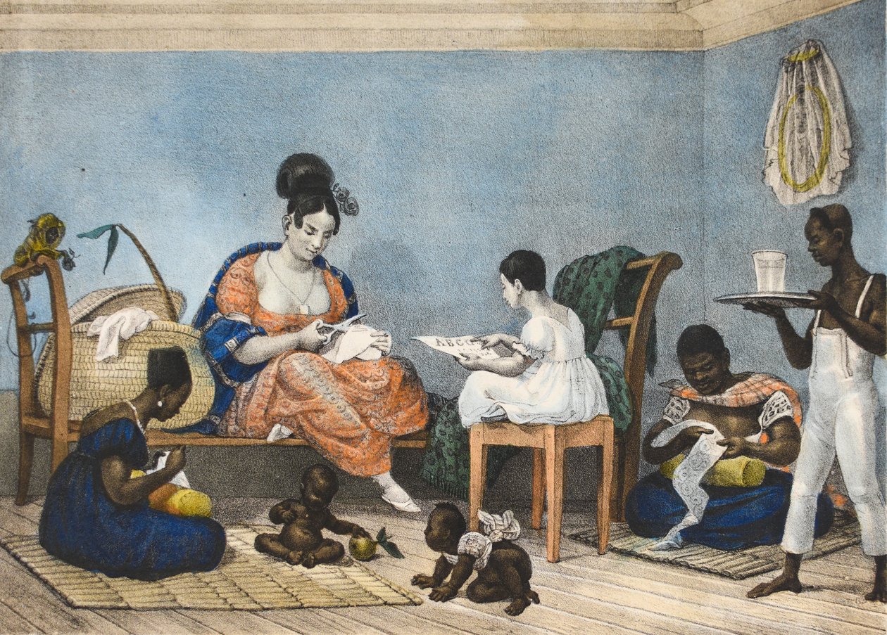 Dama jakiegoś dobytku w swoim domu autorstwa Jean Baptiste Debret