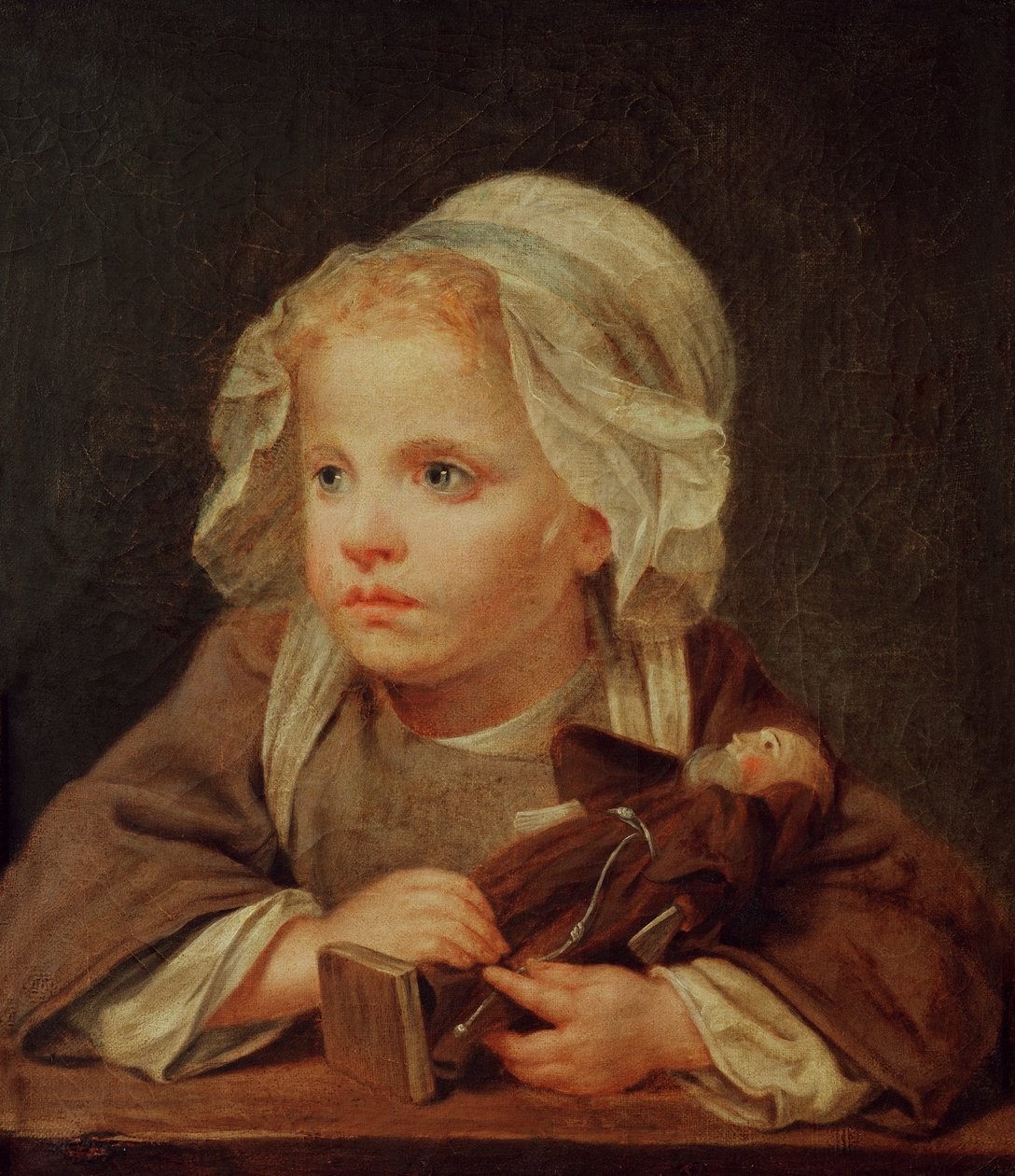 Dziewczyna z lalką autorstwa Jean Baptiste Greuze