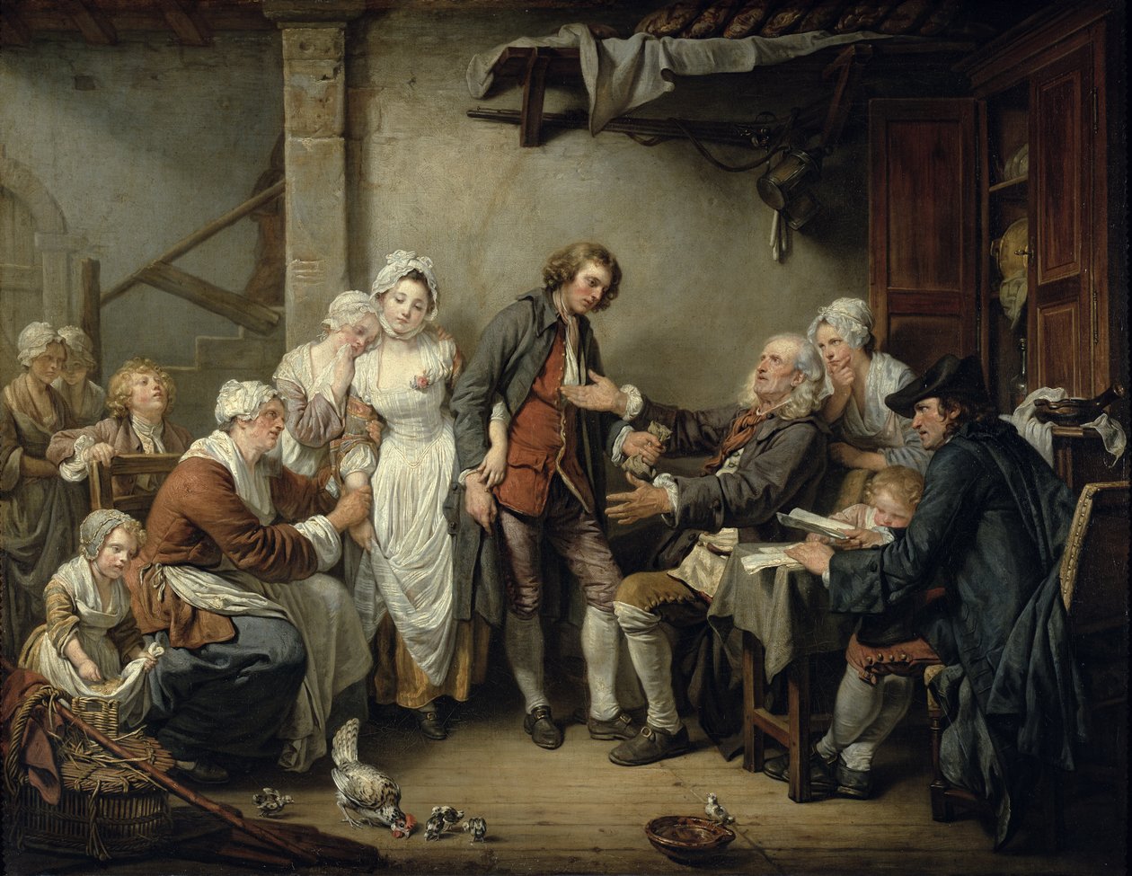 Porozumienie wiejskie, 1761 autorstwa Jean Baptiste Greuze