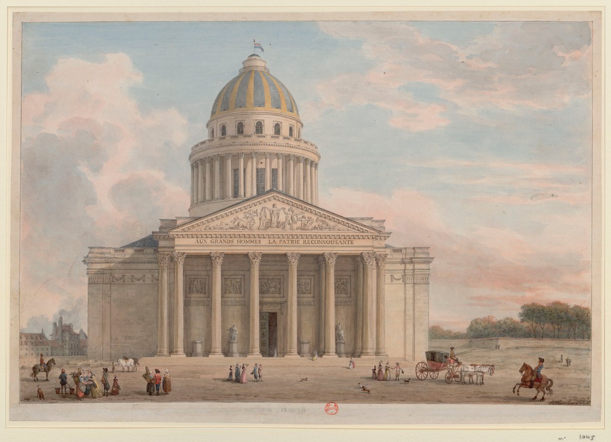 Panteon Paryski w latach 1794-1795 autorstwa Jean Baptiste Hilair