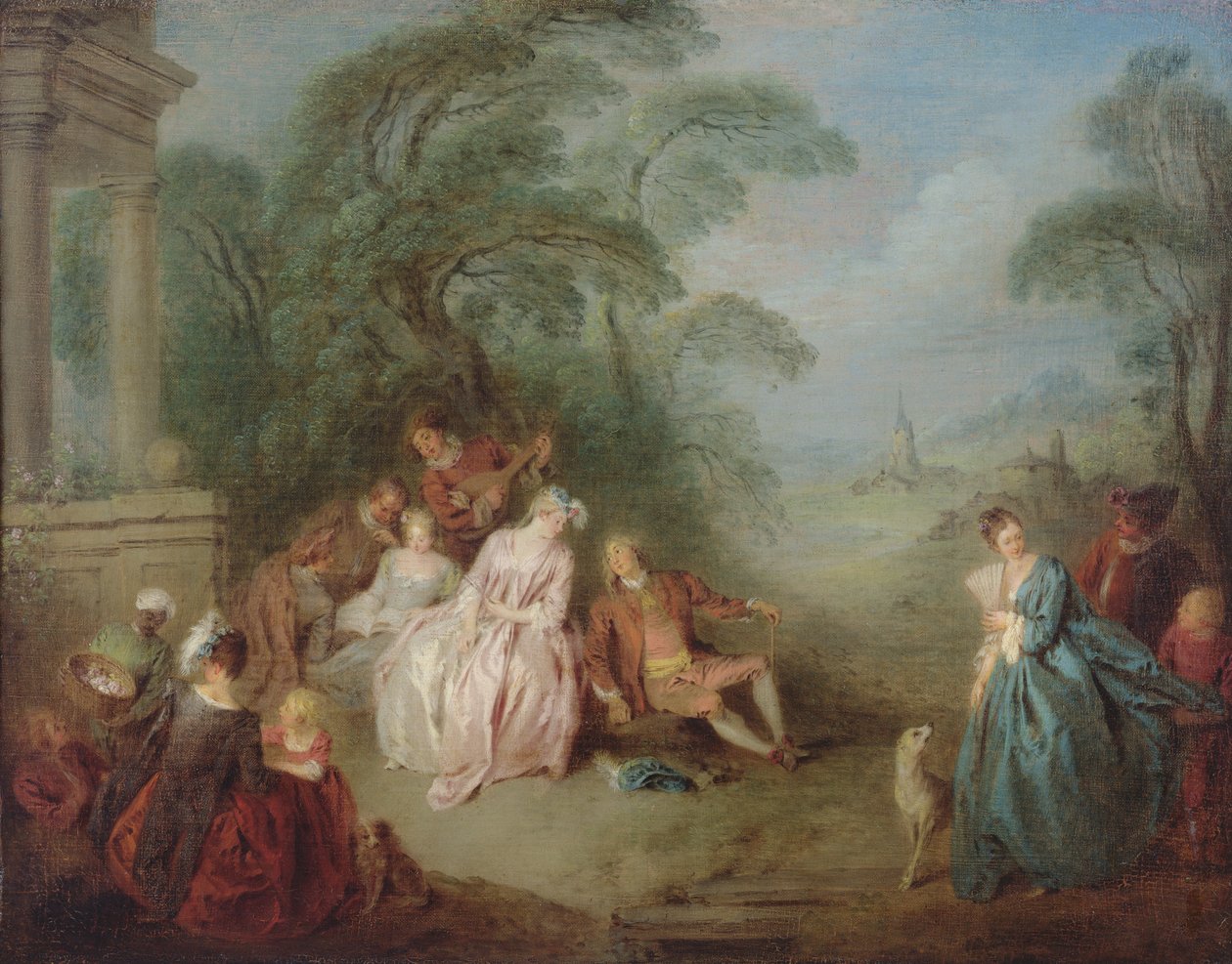Zbiórka w parku autorstwa Jean Baptiste Joseph Pater