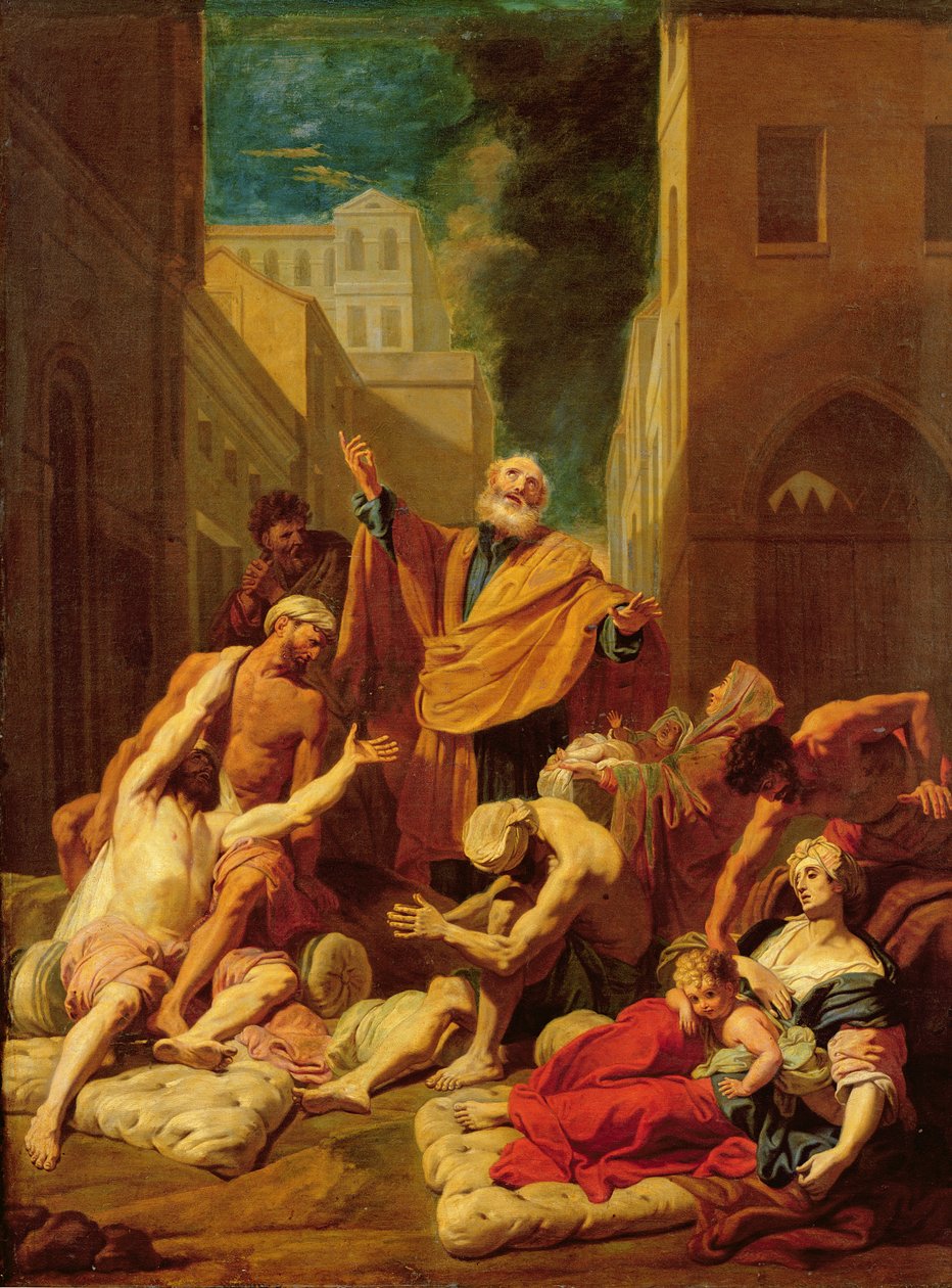 Św. Piotr uzdrawiający chorych autorstwa Jean Baptiste Jouvenet