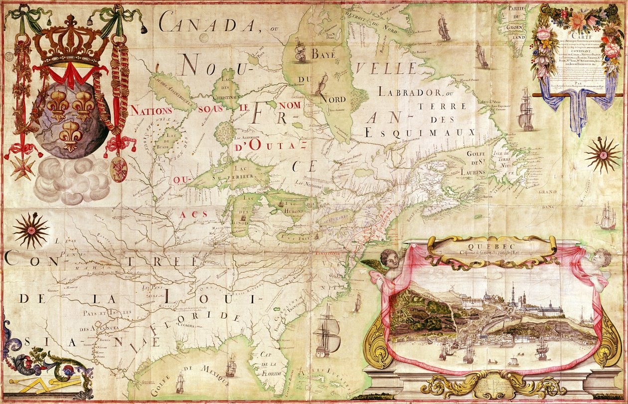 Mapa Kanady, z „Carte de l