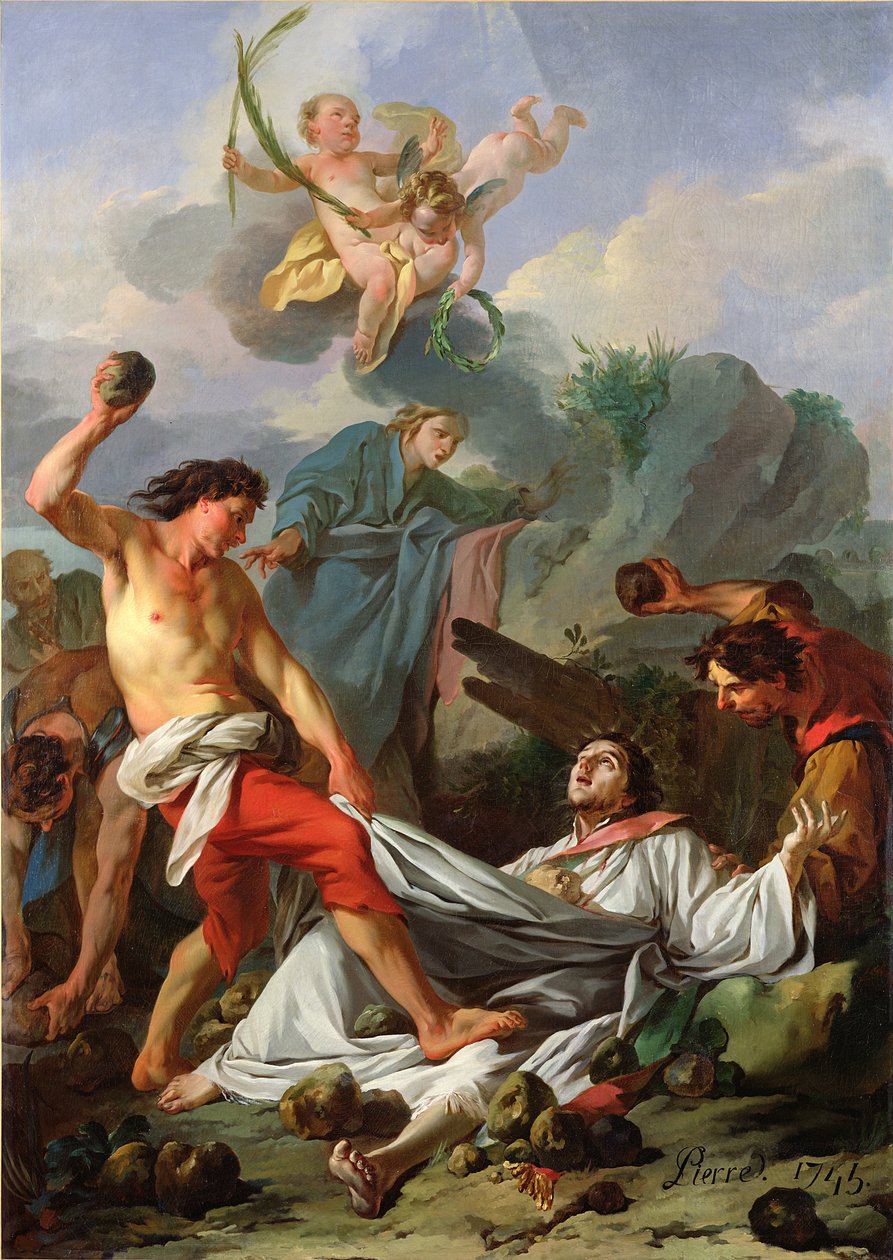 Męczeństwo św. Szczepana, 1745 autorstwa Jean Baptiste Marie Pierre