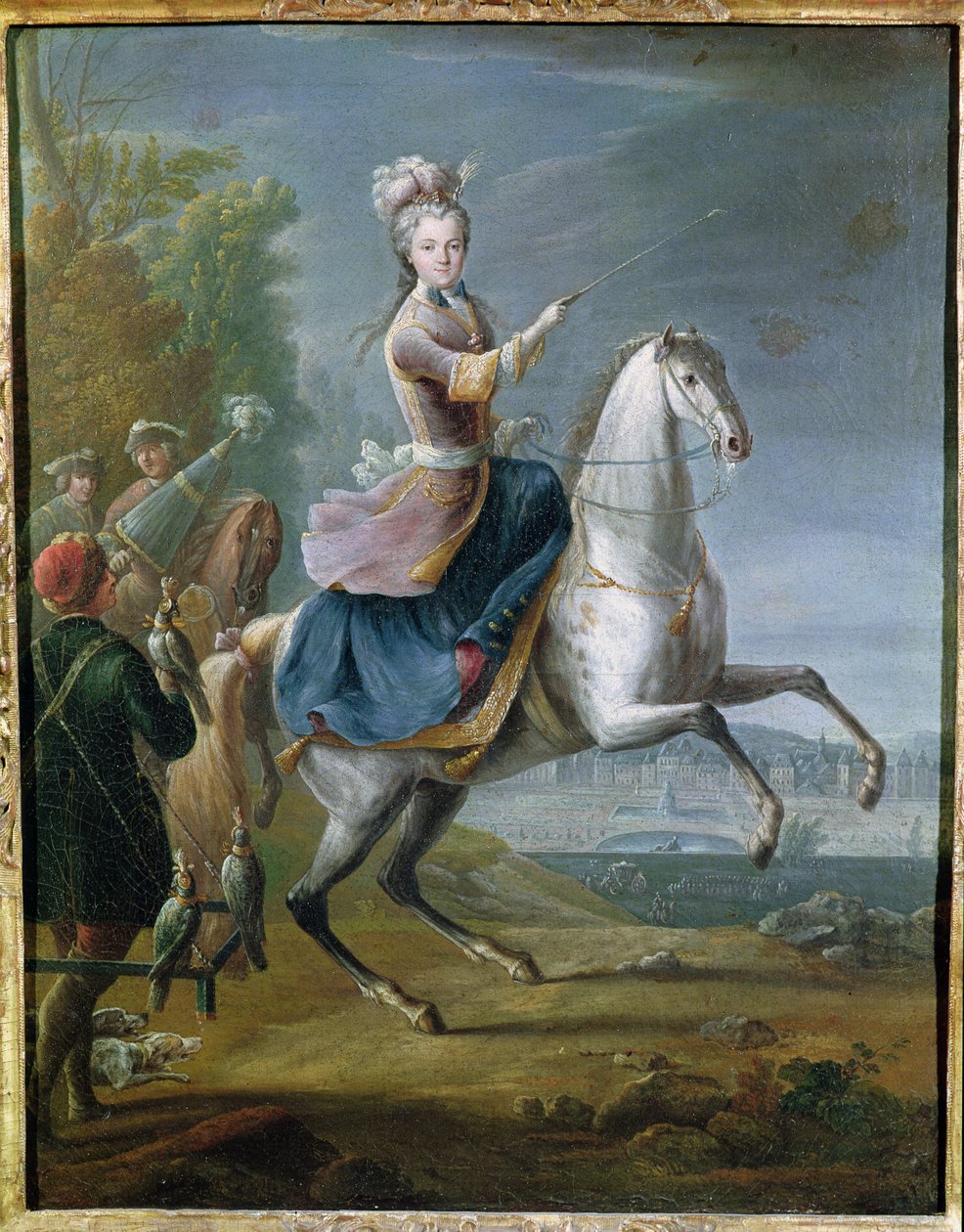 Portret konny Marii Leszczyńskiej (1703-68) autorstwa Jean Baptiste Martin