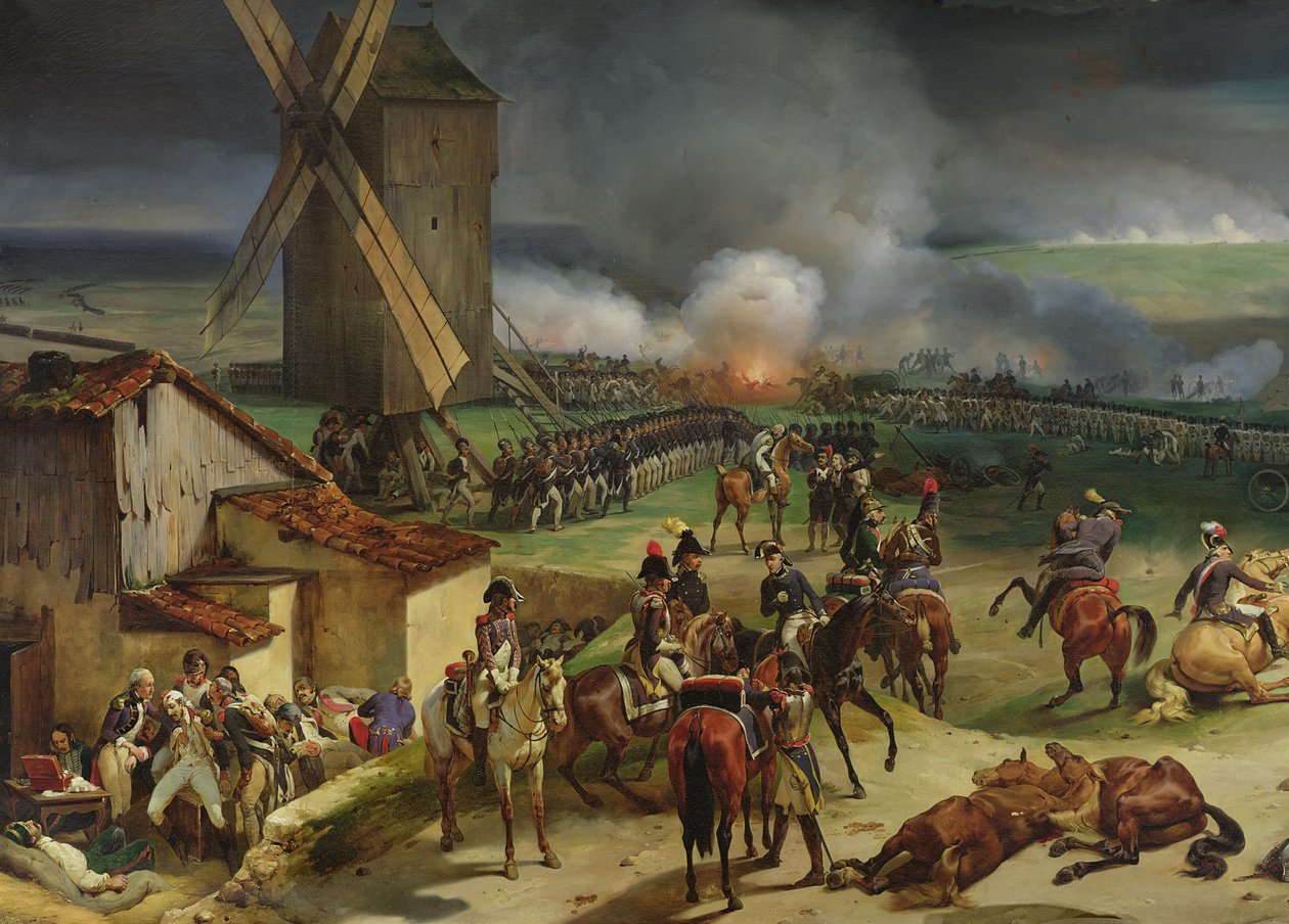 Bitwa pod Valmy, 20 września 1792, 1835 (szczegóły po lewej stronie) autorstwa Jean Baptiste Mauzaisse