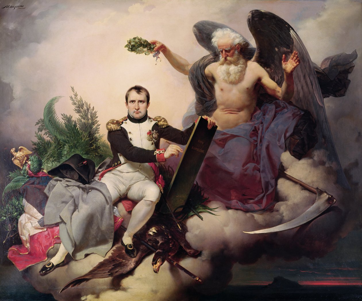 Napoleon (1769-1821) Koronowany przez Czas, przed 1833 autorstwa Jean Baptiste Mauzaisse