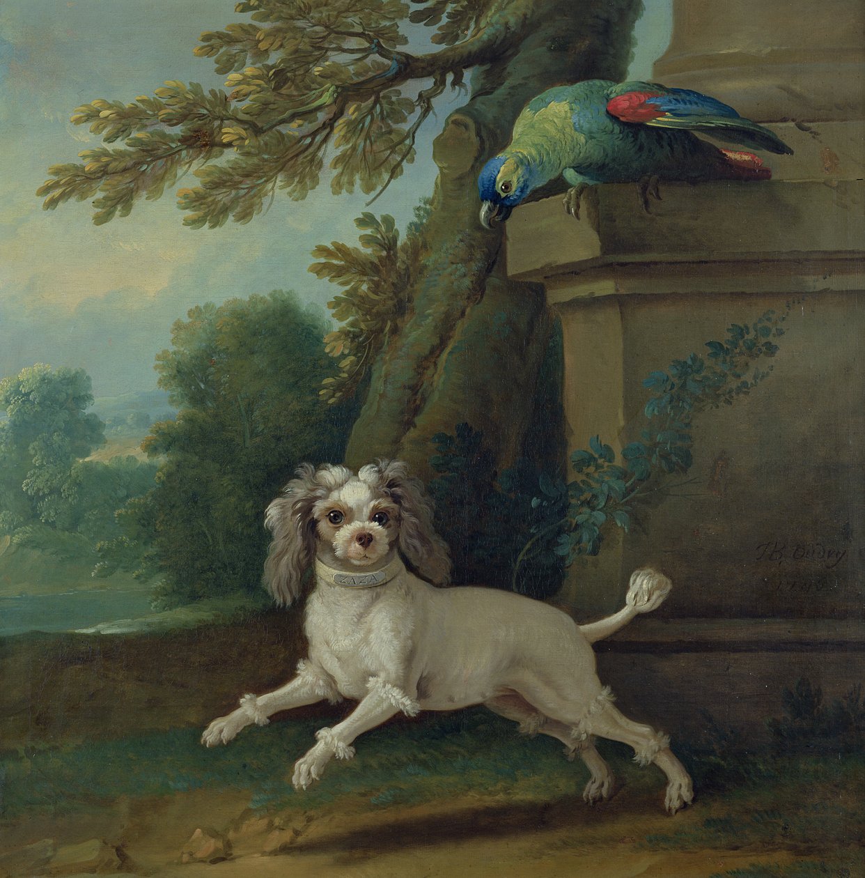 Pies Zaza, ok. 1730 autorstwa Jean Baptiste Oudry