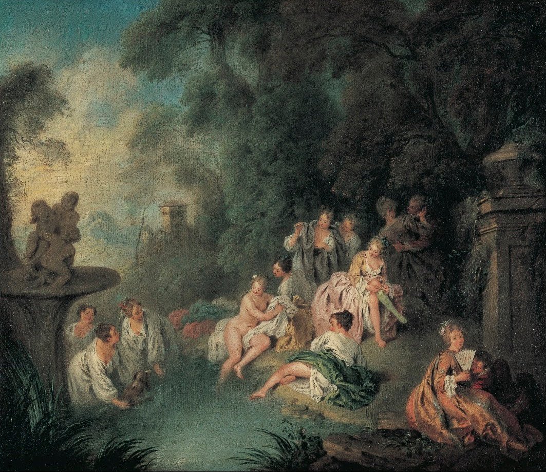 Kąpiących się autorstwa Jean Baptiste Pater