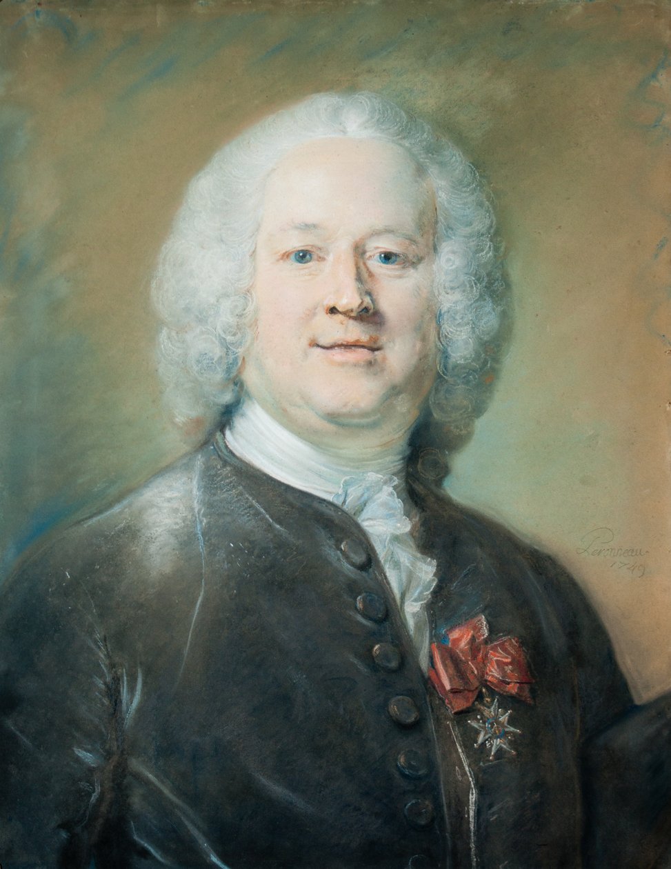 Portret Johna Towneleya, 1749 (pastel na papierze) autorstwa Jean Baptiste Perronneau