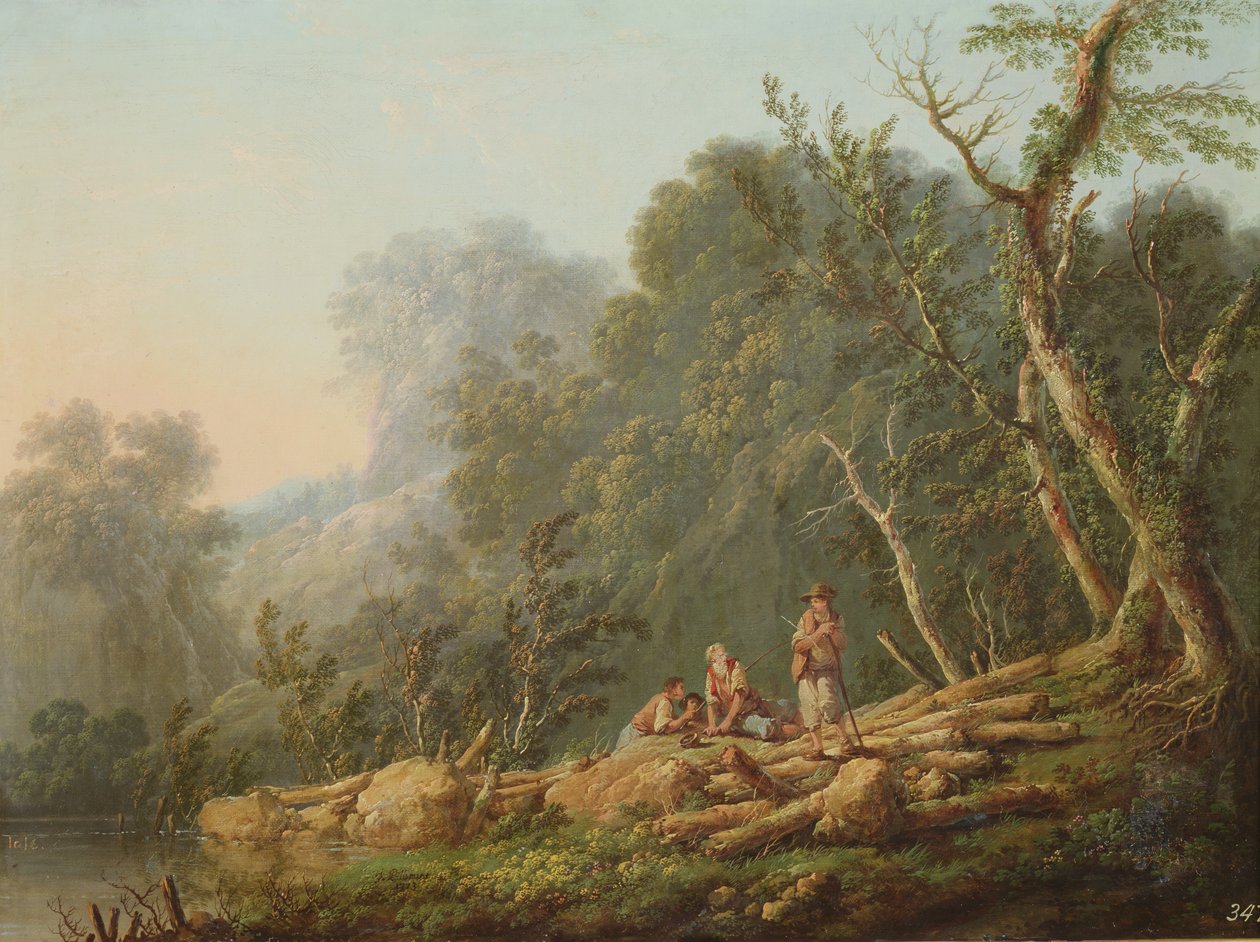 Krajobraz, 1773 autorstwa Jean Baptiste Pillement