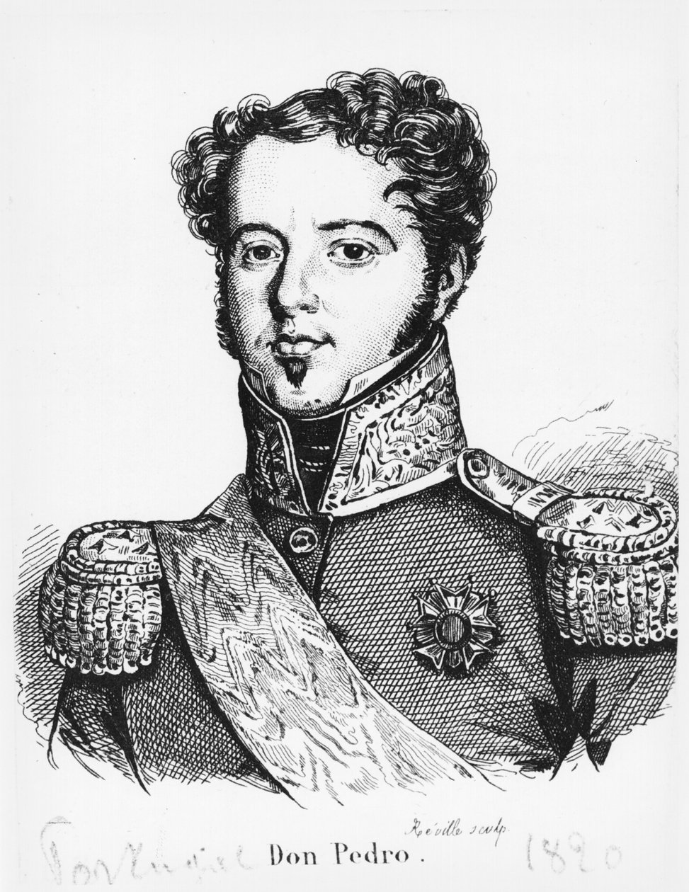 Pedro I (1798-1834) Cesarz Brazylii, ok. 1820 r. autorstwa Jean Baptiste Reville