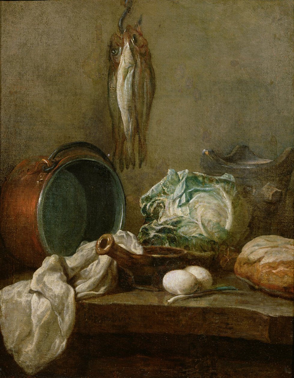 Martwa natura, ok. 1731-33 autorstwa Jean Baptiste Simeon Chardin