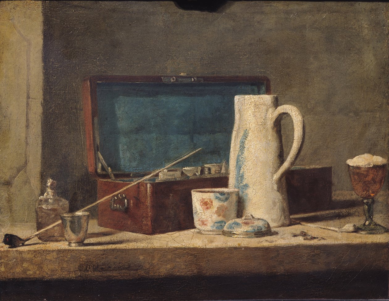 Martwa natura z fajkami i szklanką autorstwa Jean Baptiste Simeon Chardin