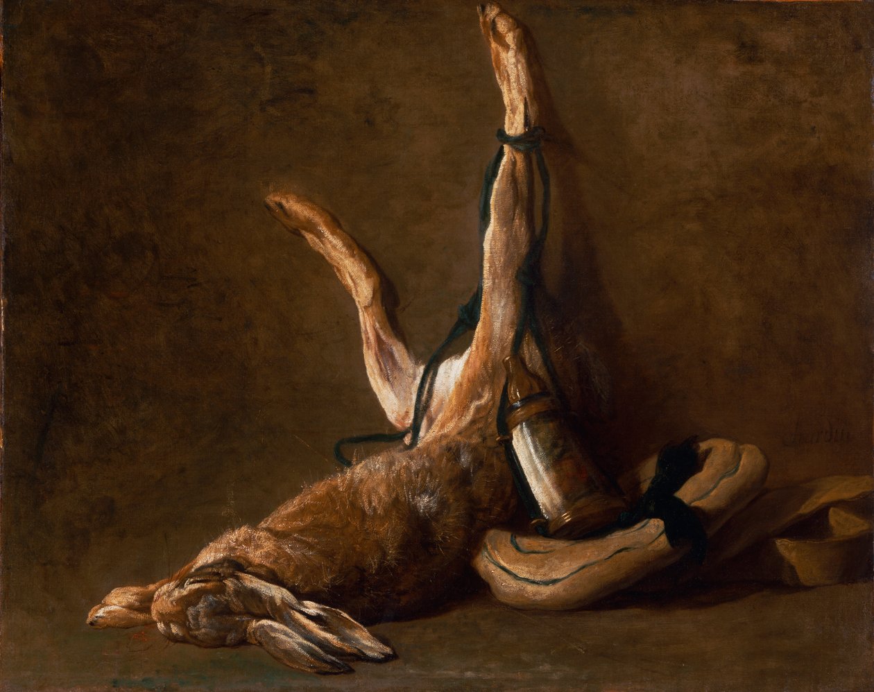 Martwa natura z zająca autorstwa Jean Baptiste Simeon Chardin