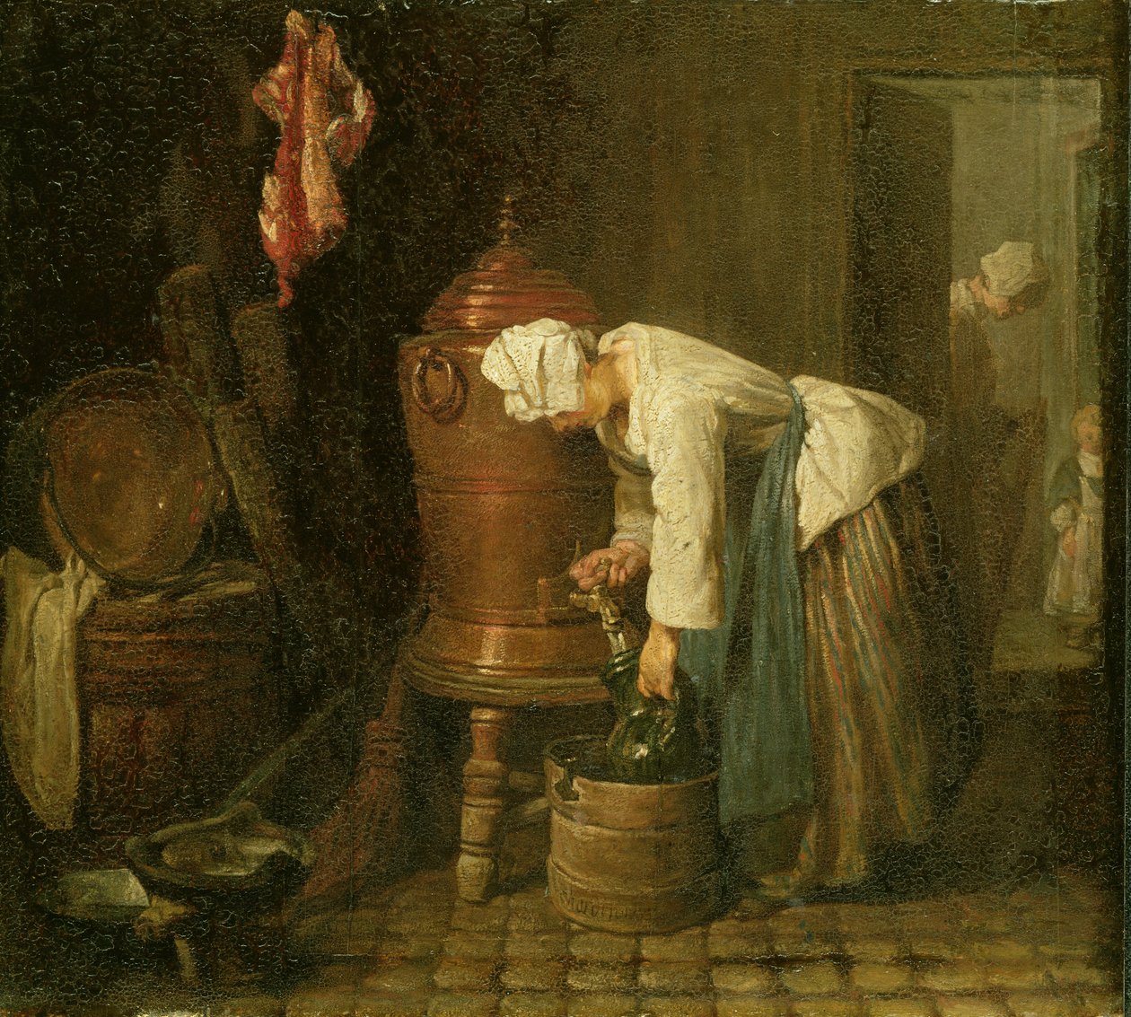 Kobieta czerpiąca wodę z urny, 1733 autorstwa Jean Baptiste Simeon Chardin