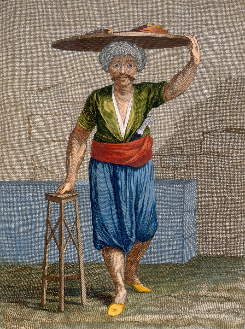 A Halvadgi, tablica 57 z „Kolekcja stu druków reprezentujących różne narody Lewantu” Charlesa de Ferriola, sztychowana przez Gerarda Scotina (1671-1716), 1707-08 autorstwa Jean Baptiste Vanmour