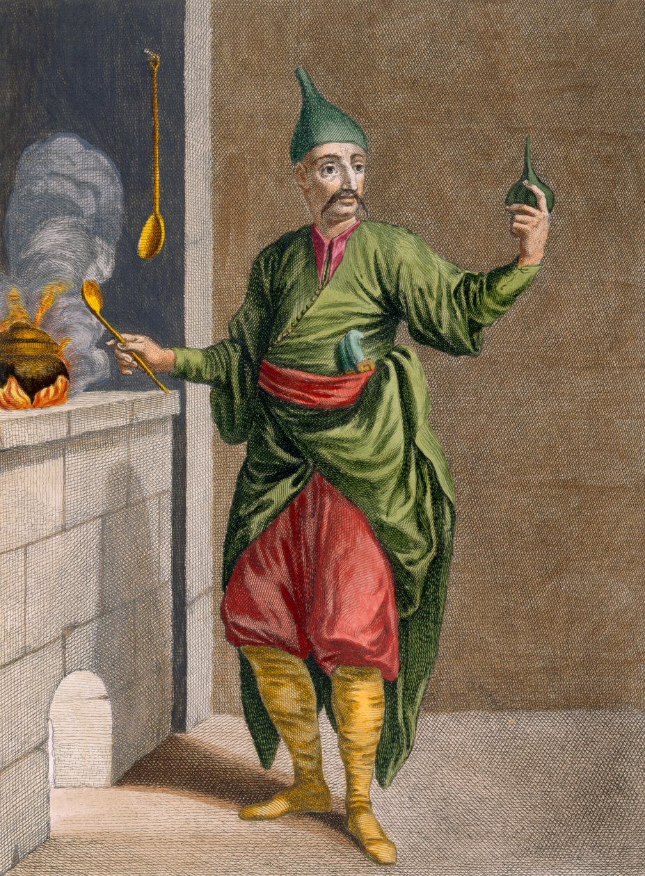 Ast-Chi, kucharz sułtana, ok. 1708 autorstwa Jean Baptiste Vanmour