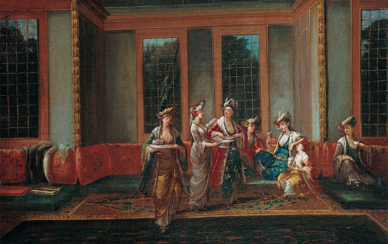 Kobiety pijące kawę autorstwa Jean Baptiste Vanmour