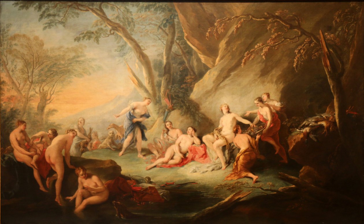 Kąpiel Diany. autorstwa Jean Baptiste van Loo