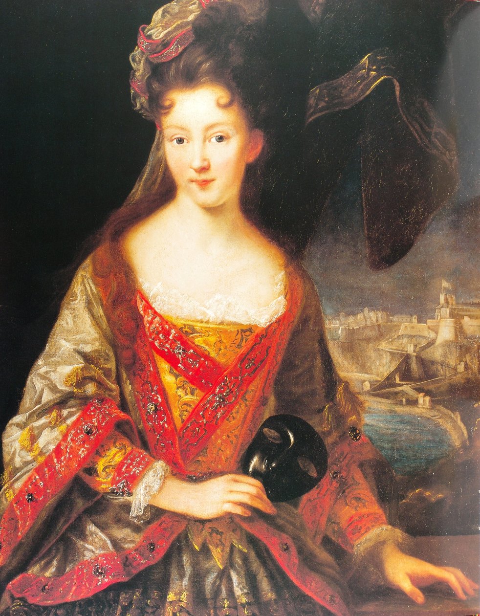 Louise Hippolyte Grimaldi z widokiem na Monako autorstwa Jean Baptiste van Loo