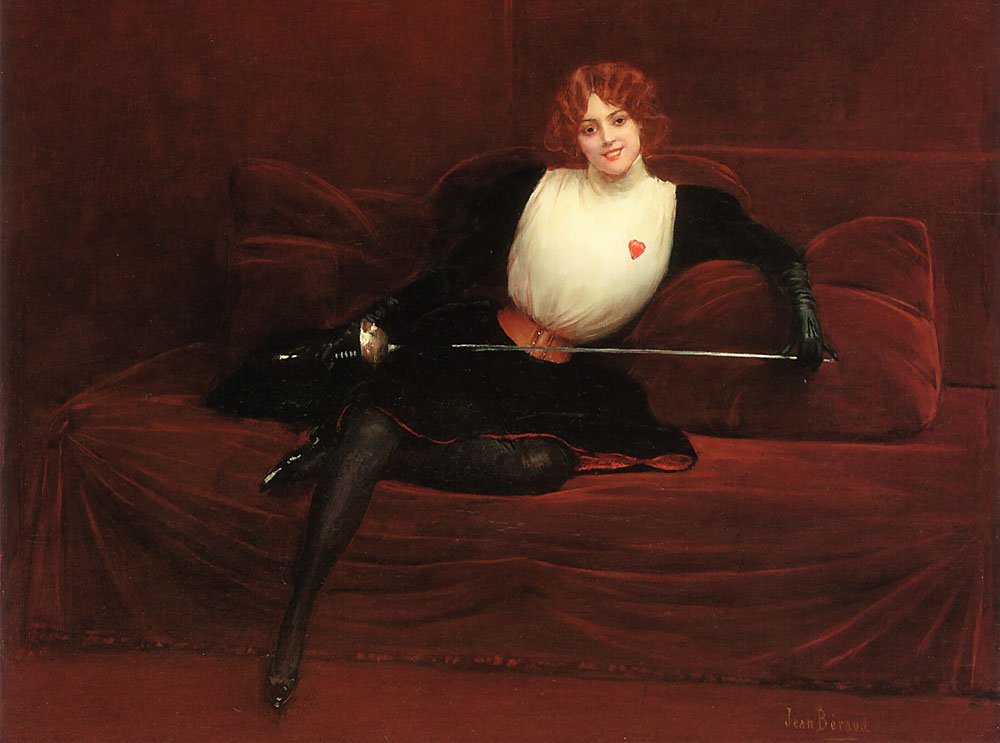 Lescrimeuse Miecznik autorstwa Jean Beraud