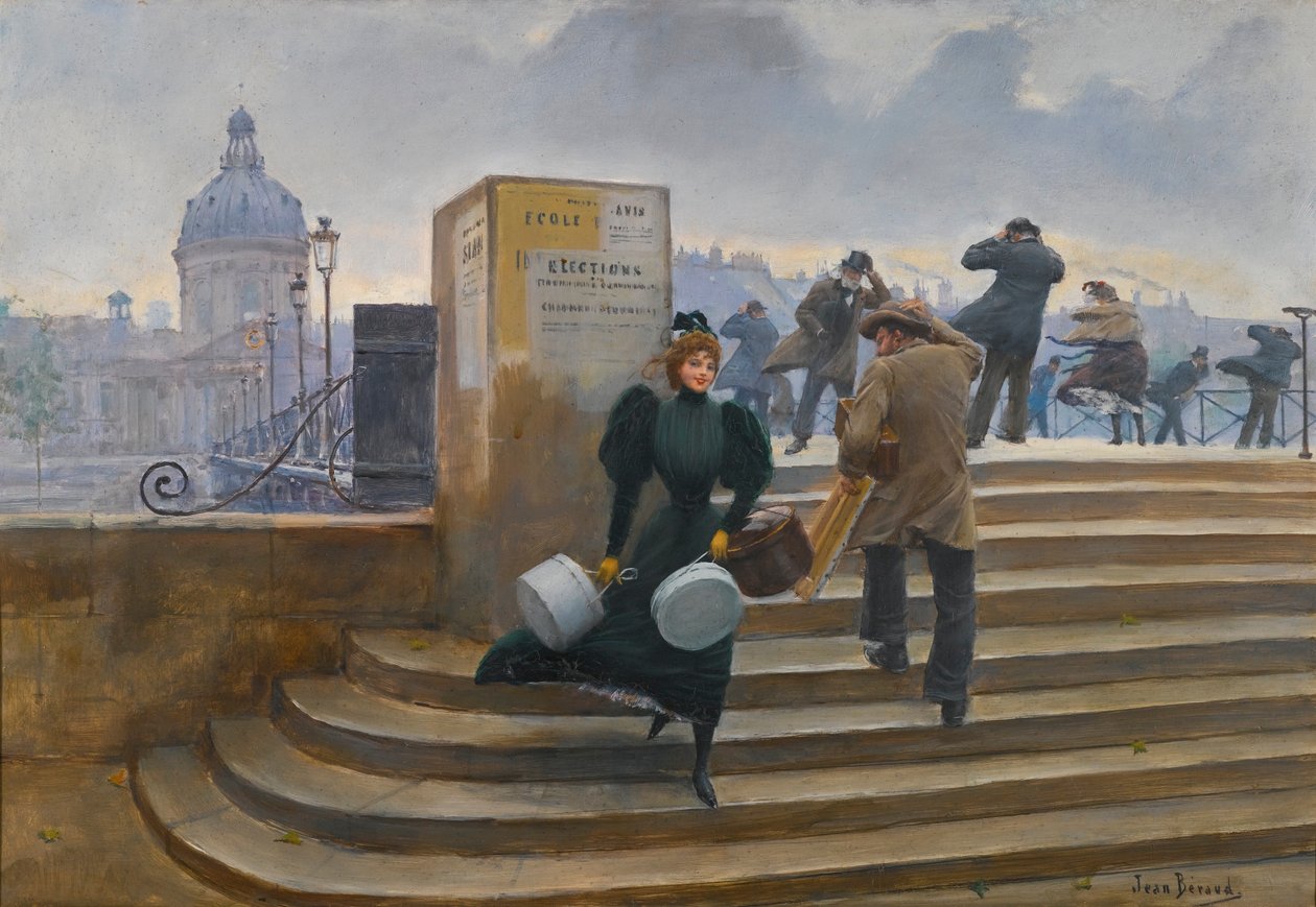 Miller na Pont des Arts autorstwa Jean Beraud