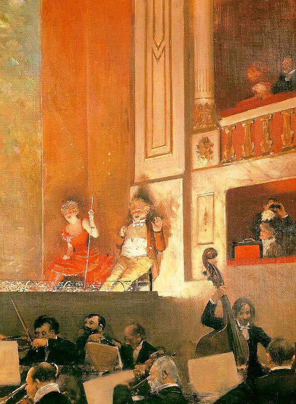 Reprezentacja w Theatre des Varietes autorstwa Jean Beraud
