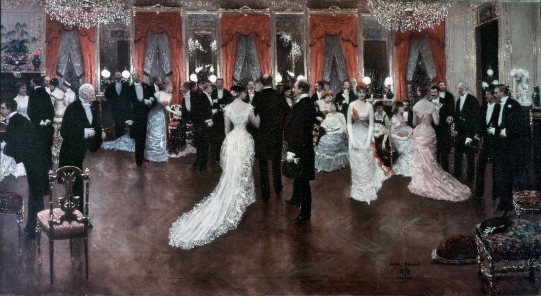 Wieczór w hotelu Caillebotte przy Rue Monceau w 1878 r. autorstwa Jean Beraud