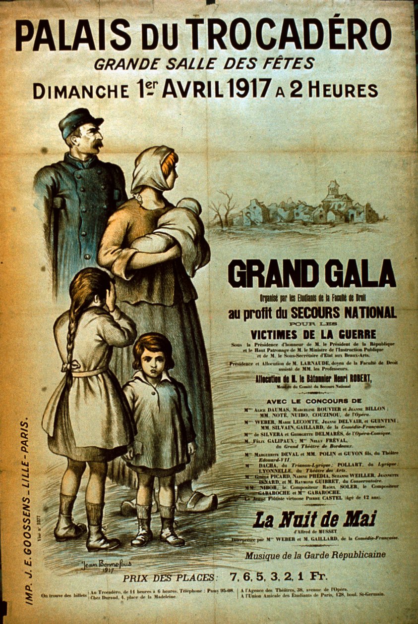 Plakat do Palais du Trocadero, 1917 autorstwa Jean Bonnefous