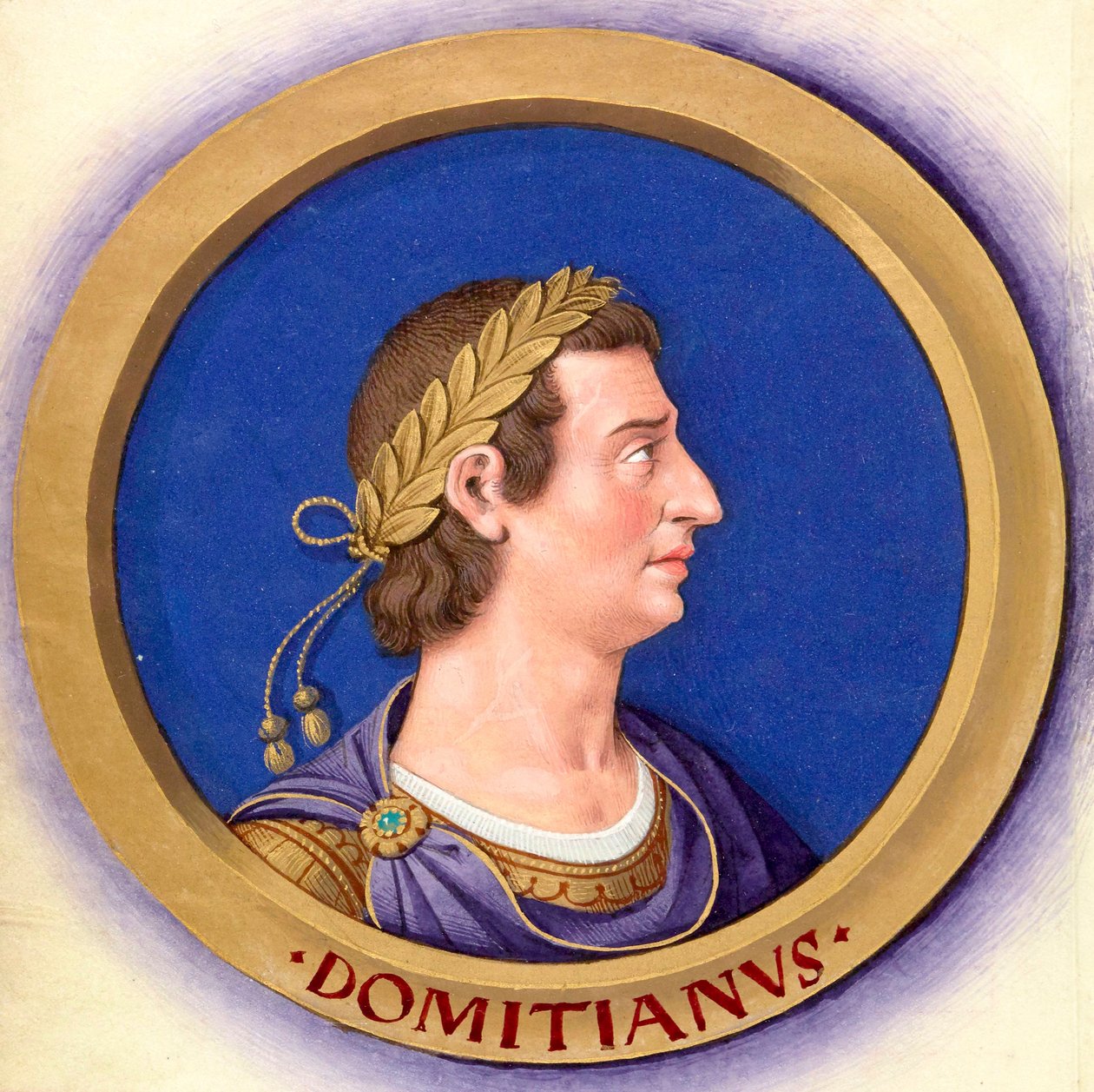 Opis dwunastu Cezarów z ich postaciami 12-Domicjan autorstwa Jean Bourdichon
