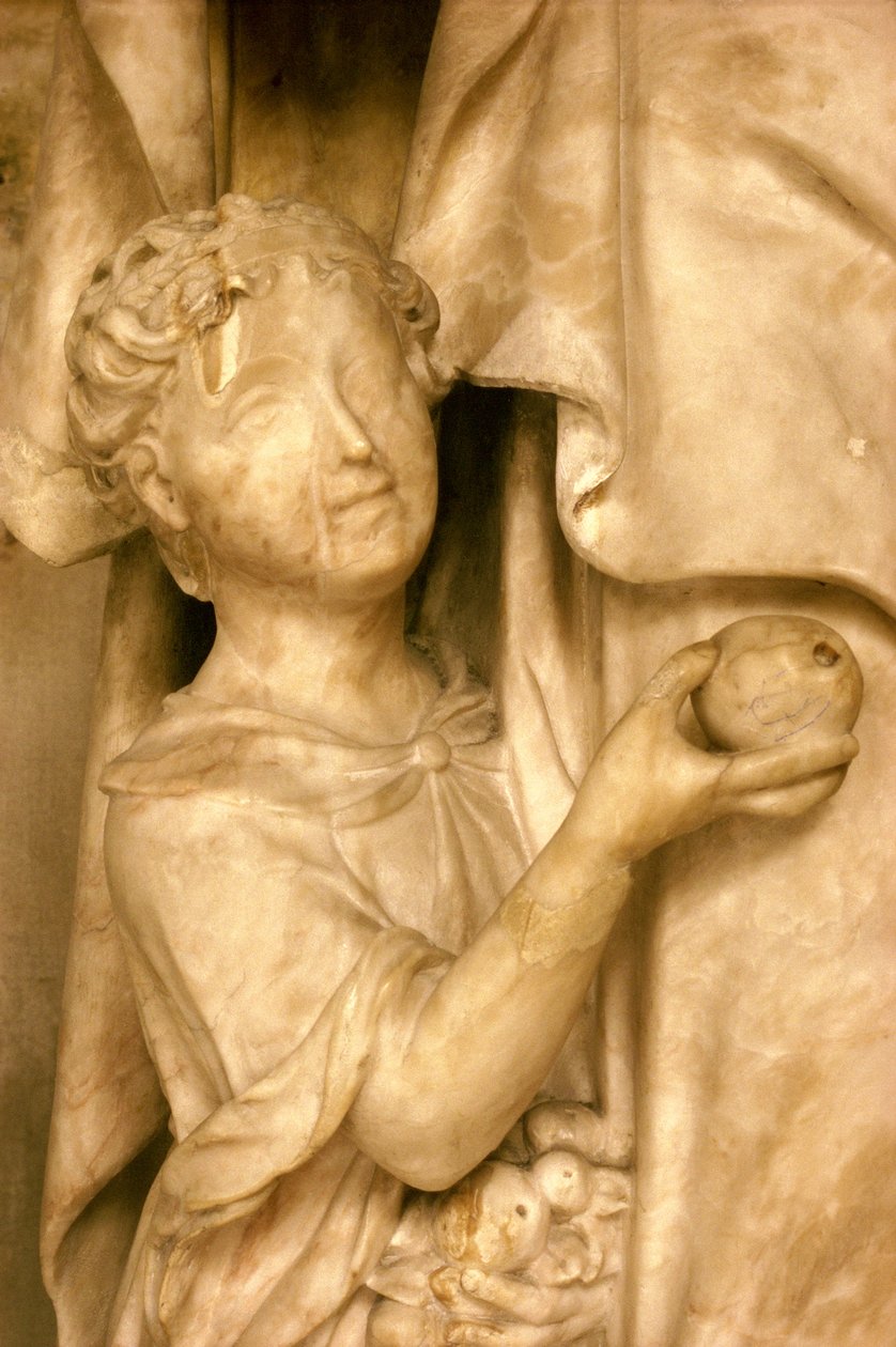 Św. Anna i jej córka Dziewica Maryja, fragment marmuru maryjnego patrz także 248121 i 248122 autorstwa Jean Bullant
