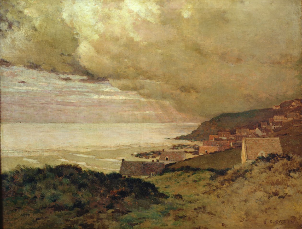 Burza, Enquihen, Pas-de-Calais, 1876 autorstwa Jean Charles Cazin