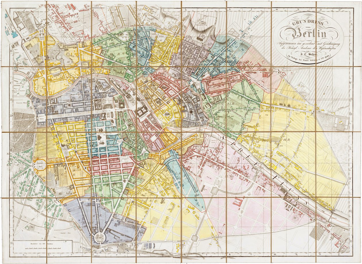 Plan Berlina Wykonany i narysowany za zgodą Königl. Akademia Nauk J.C. Seltera. autorstwa Jean Chrétien Selter