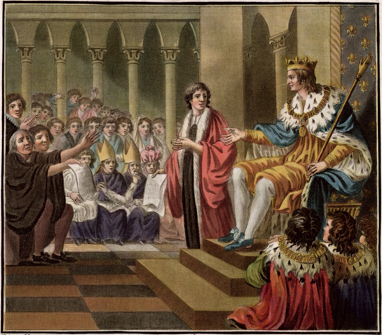 Ludwik XII (1462-1515) Ogłoszony ojcem ludu, rycina Jean Baptiste Morret (fl. 1790-1820), 1789 autorstwa Jean Claude Naigeon