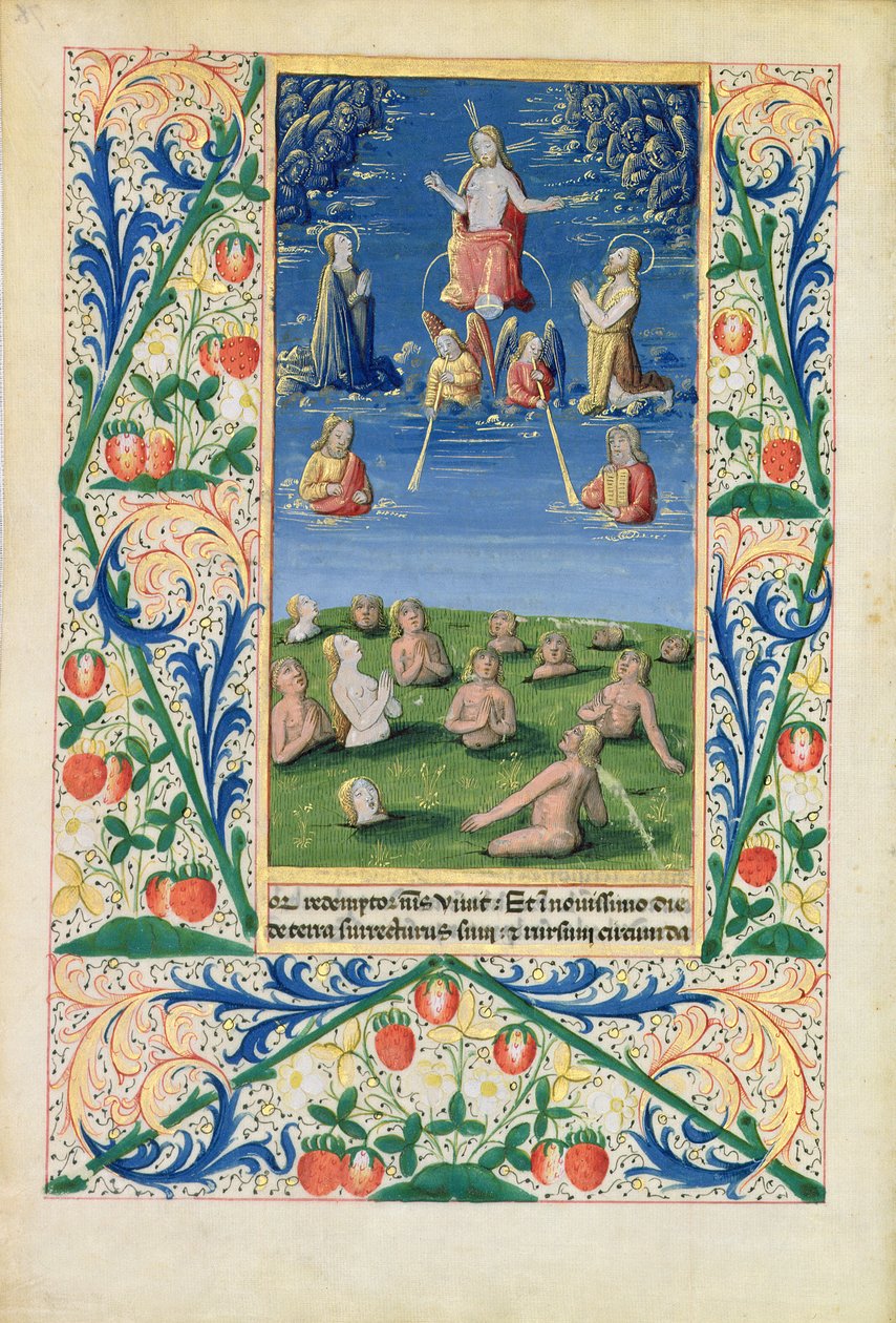 Pani Lat. Q.v.I.126 f.78v Zmartwychwstanie Zbawionych, z 