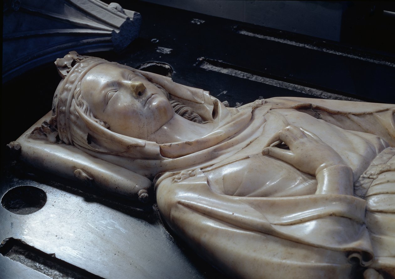Wizerunek Izabeli Aragońskiej (1243-71) (marmur) autorstwa Jean D