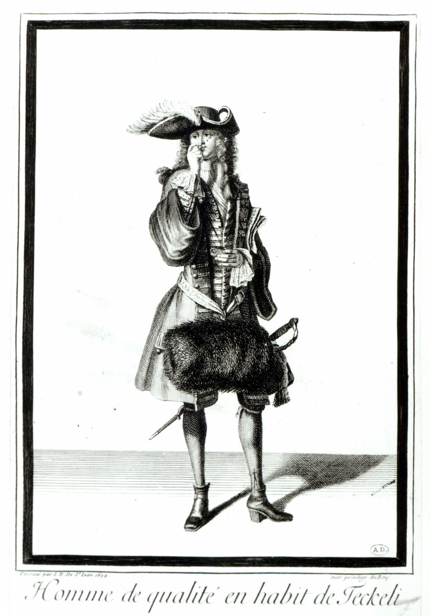 Szlachcic w stroju Teckeli, 1694 autorstwa Jean Dieu de Saint Jean