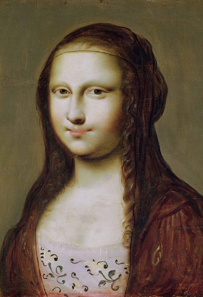 Portret kobiety inspirowanej Mona Lisą autorstwa Jean Ducayer
