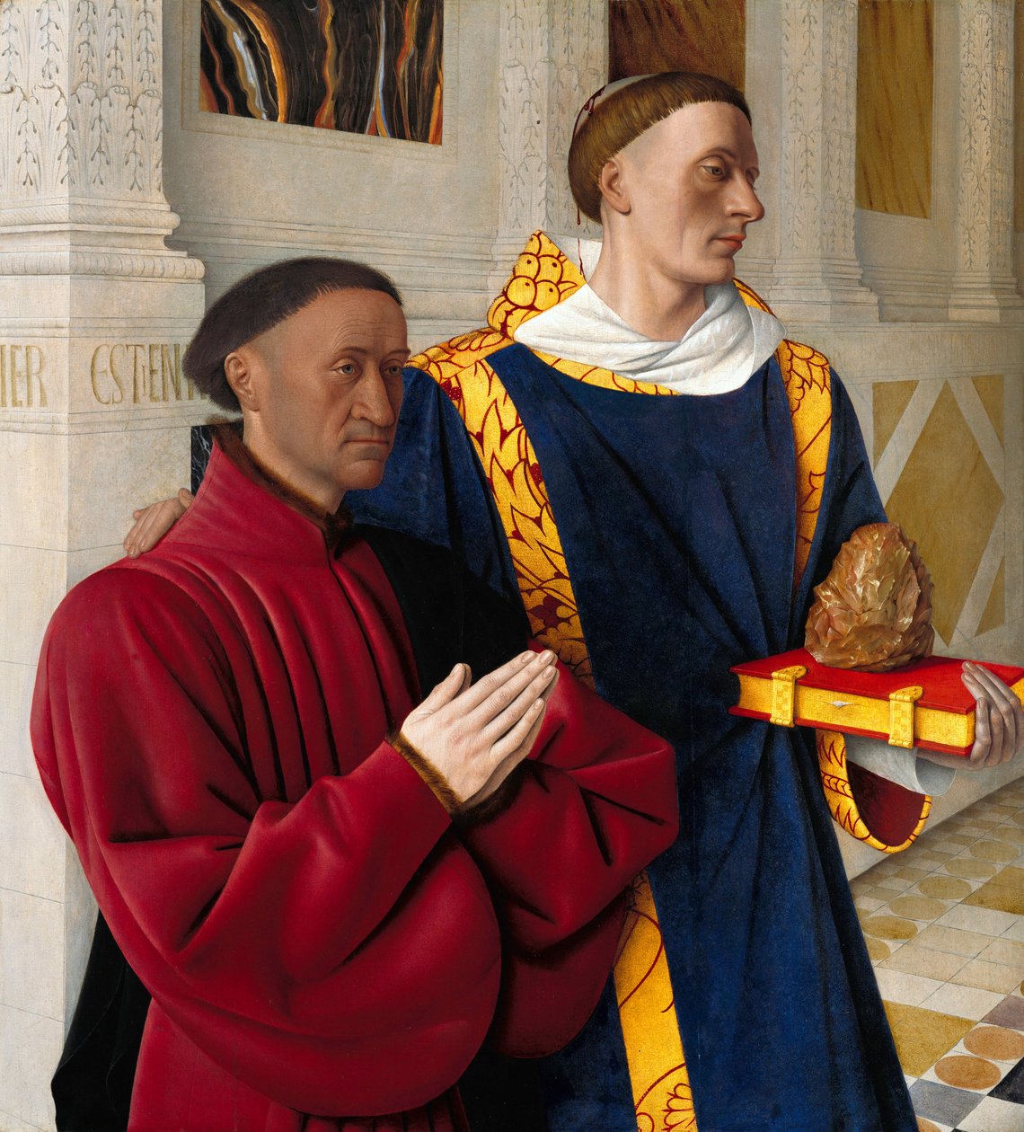 Etienne Chevalier ze św autorstwa Jean Fouquet
