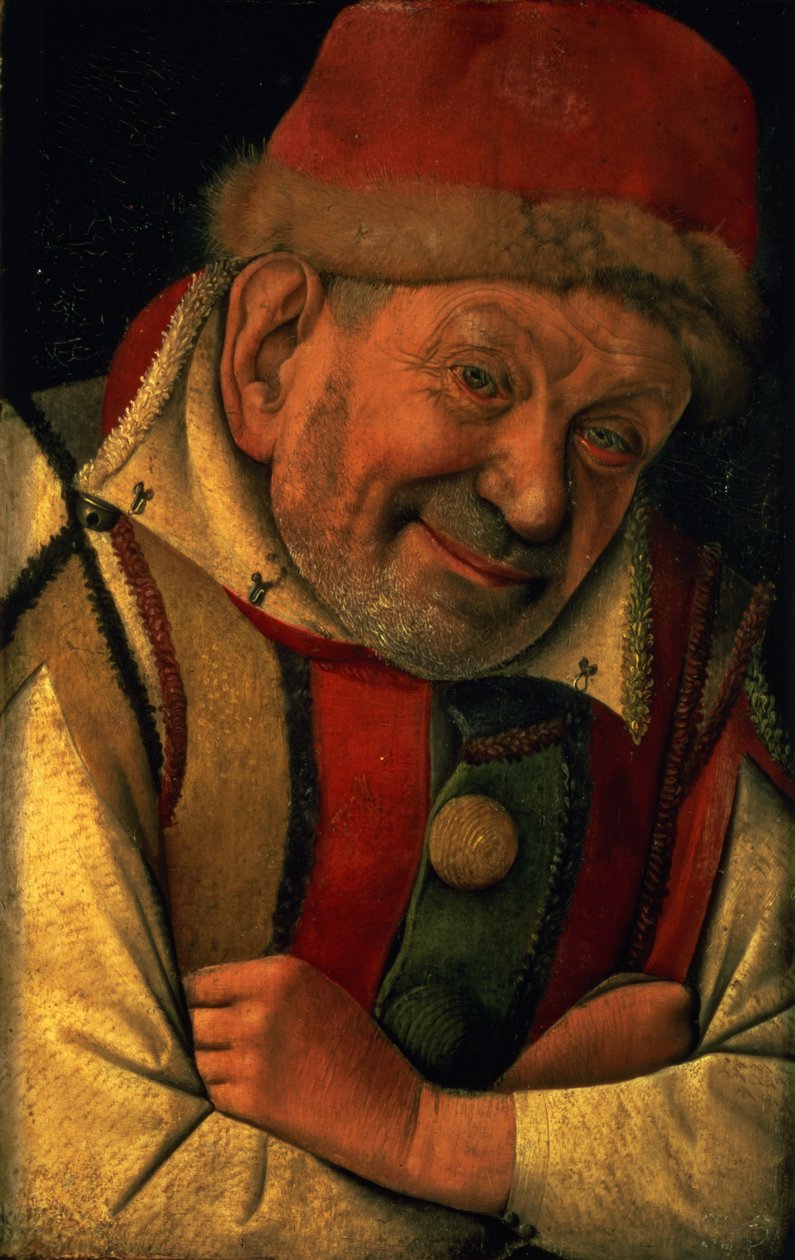 Gonella, błazen dworski Ferrary, ok.1445 (panel) autorstwa Jean Fouquet