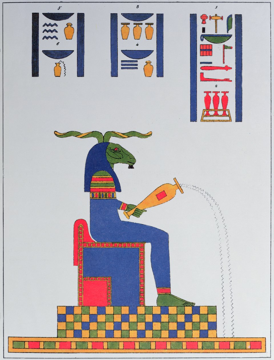 Bóg Khnum, 1823 autorstwa Jean Francois Champollion