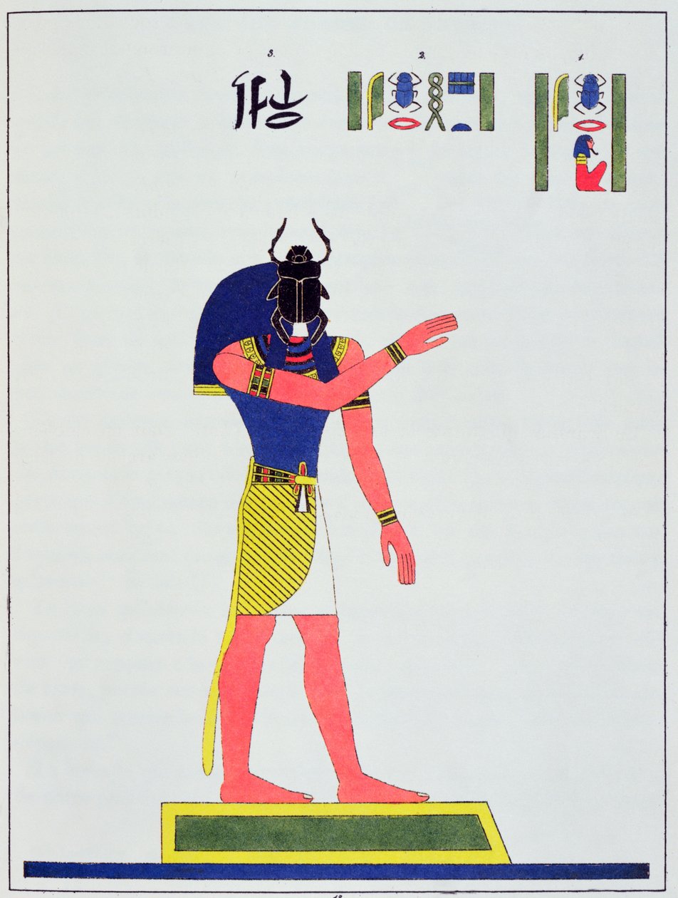 Bóg, Khepri, 1823 autorstwa Jean Francois Champollion