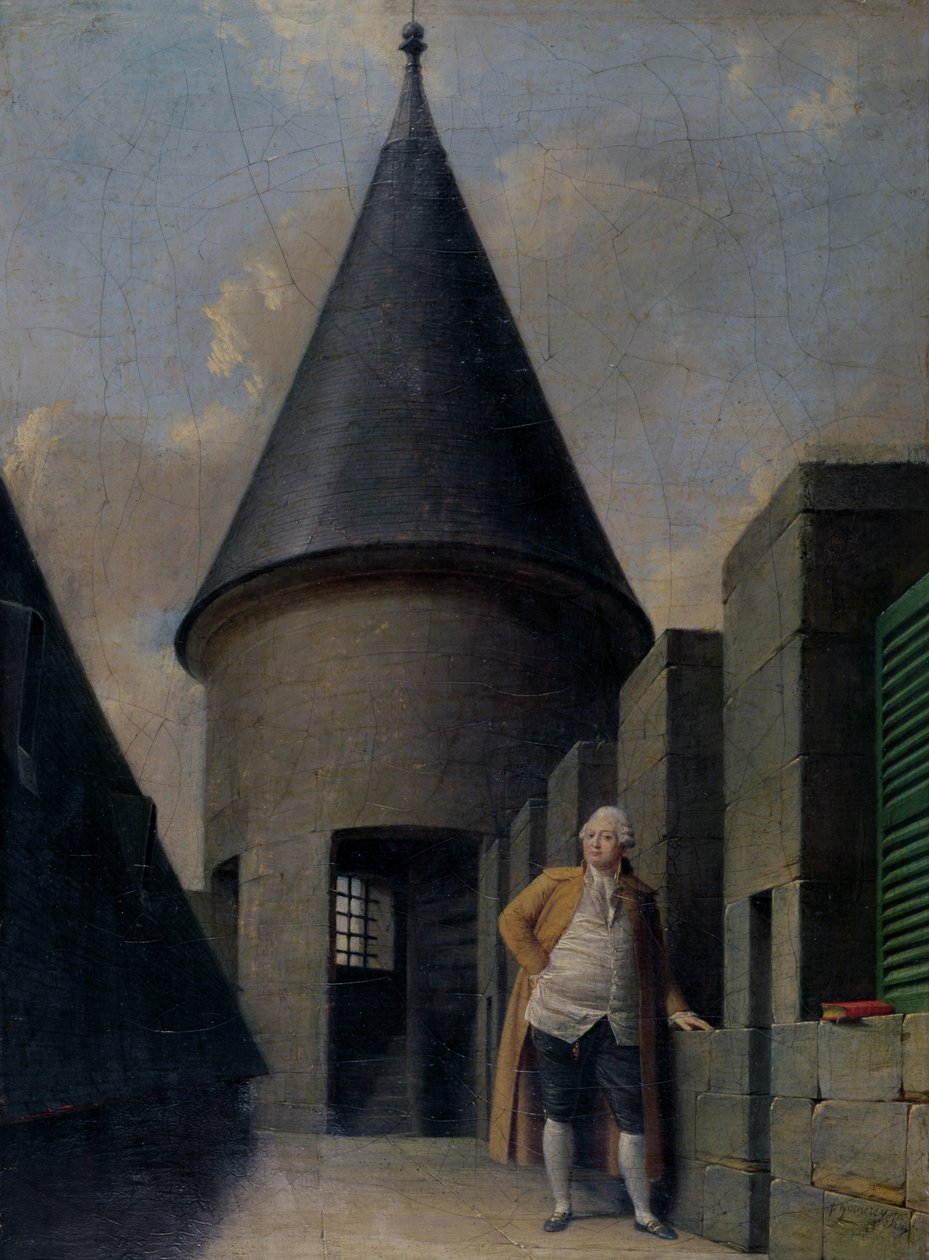 Ludwik XVI (1754-1793) w więzieniu w świątyni, koniec XVIII wieku autorstwa Jean Francois Garneray
