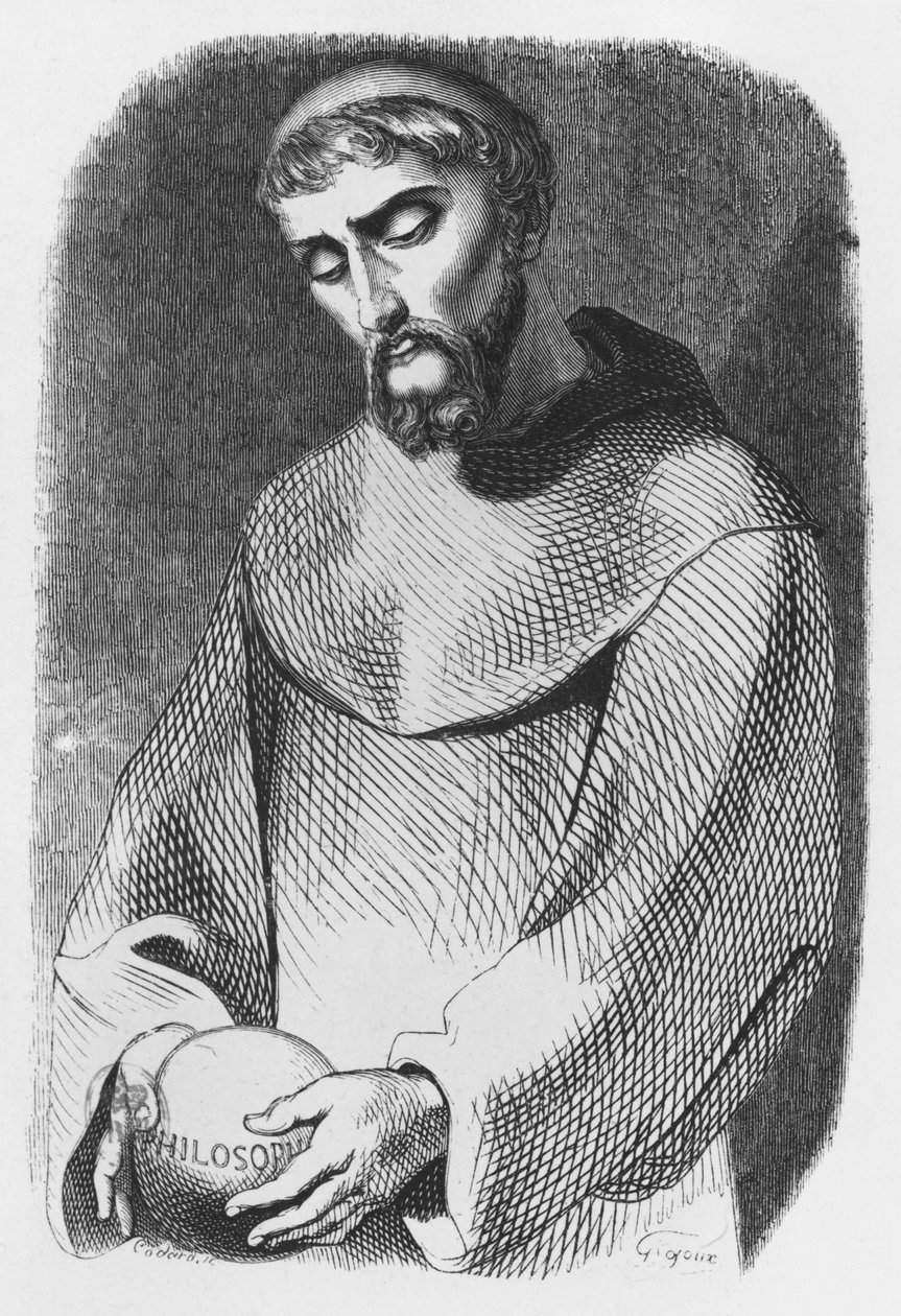 Abelard jako mnich w Saint-Gildas-de-Rhuys, ilustracja z „Lettres d