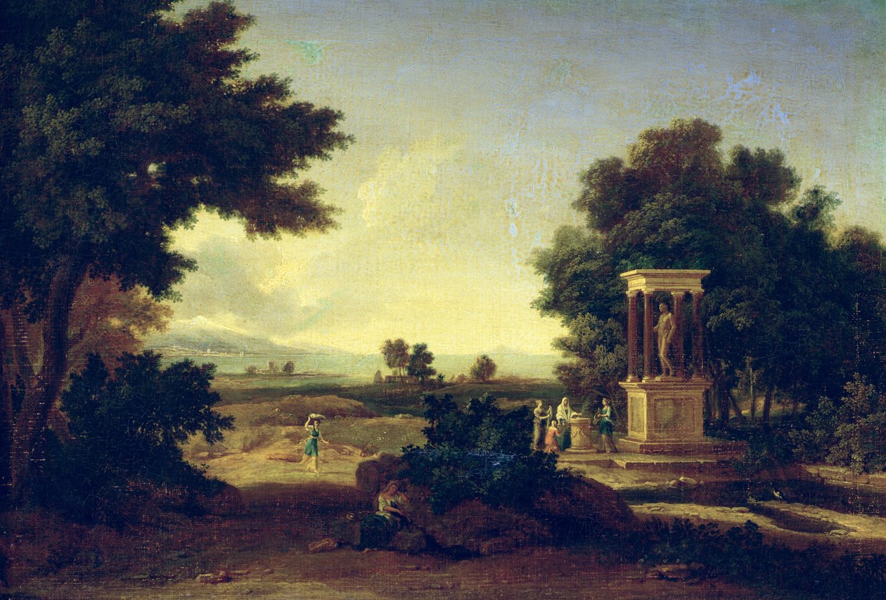 Idylliczny krajobraz autorstwa Jean Francois I Millet