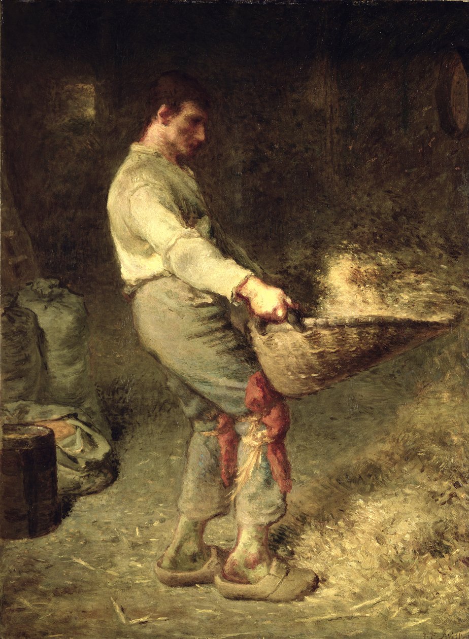 A Winnower, 1866-68 poli autorstwa Jean Francois Millet