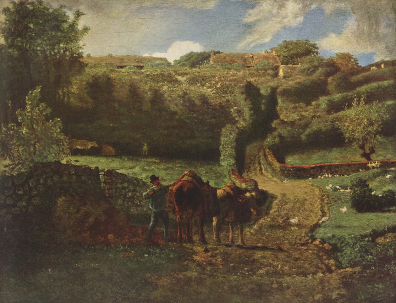 Wioska Kuzyn w pobliżu Gréville autorstwa Jean Francois Millet