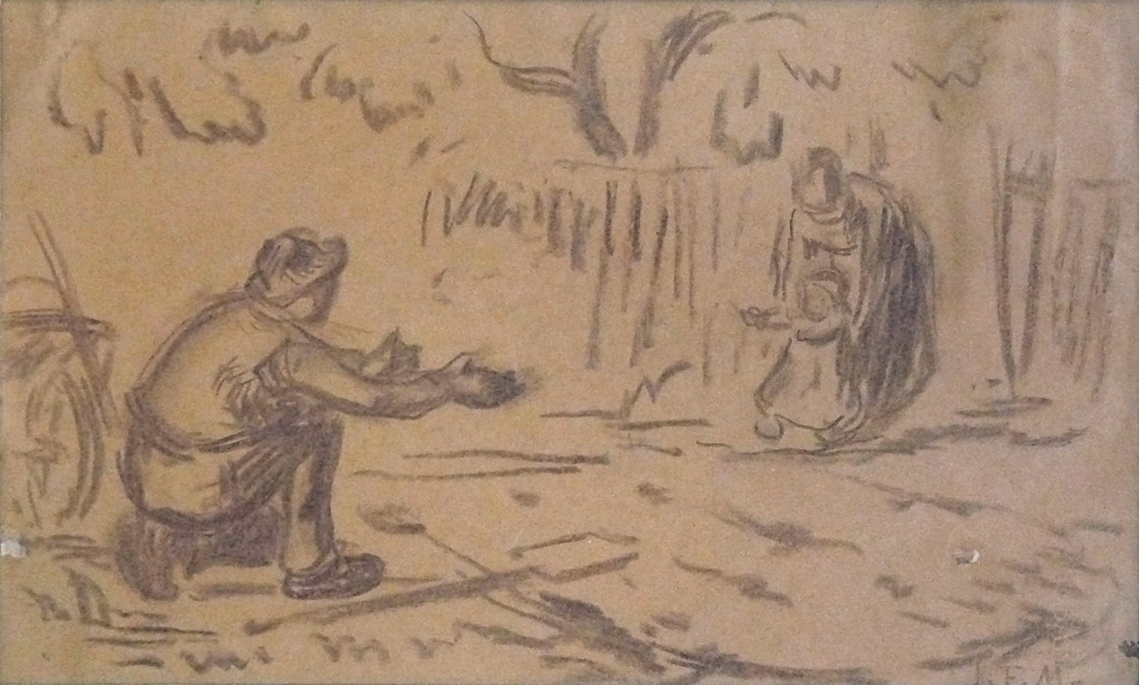 Studium przygotowawcze do pierwszych kroków autorstwa Jean Francois Millet
